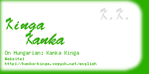 kinga kanka business card
